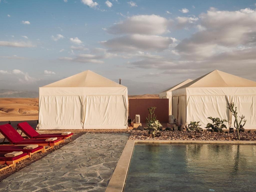 Tente de luxe avec terrasse privée aux Terrasses d'Agafay